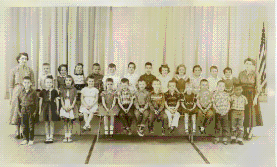 Eugene Field First Grade  - this is the photo my first graders always mistake Joyce Hill (3rd on left, bottom row) for me (6th on left, top row)